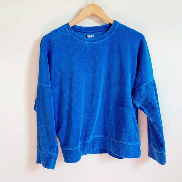 aerie Sweaters - Aerie Blue Cozy Fleece Crew Neck Pullover S
